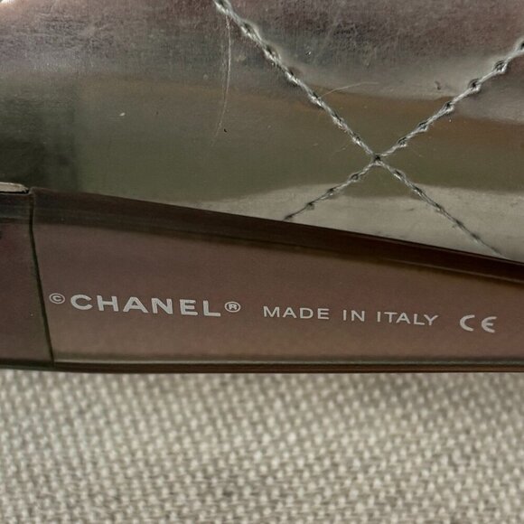 Chanel Vintage CC Sunglasses - Silver Iridescent - Rhinestones - 4095-B 124/Z1 - Picture 7 of 12